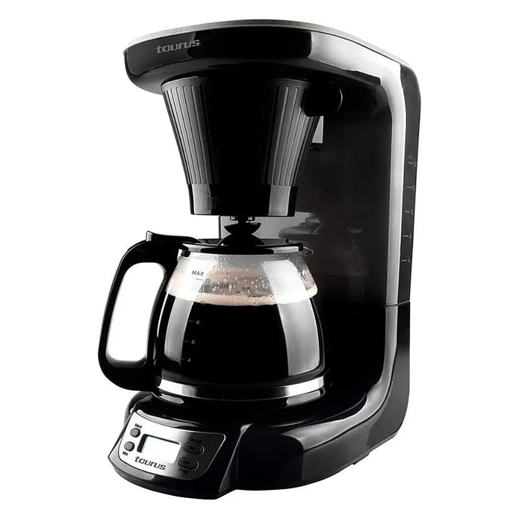 Cafetera Taurus VELVET DIGITAL negra programable para 12 tazas