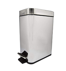 BOTE DE BASURA RECTANGULAR CON PEDAL 5 LITROS14 X 21 X 29 CM