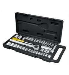 JUEGO DE AUTOCLE CUADRO 1/4 3/8 CON 39 PZAS PRETUL