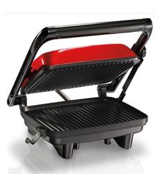 [25462MN] PARRILLA ELECTRICA PANINI GRILL TAPA FLOTANTE ROJA HAMILTON BEACH