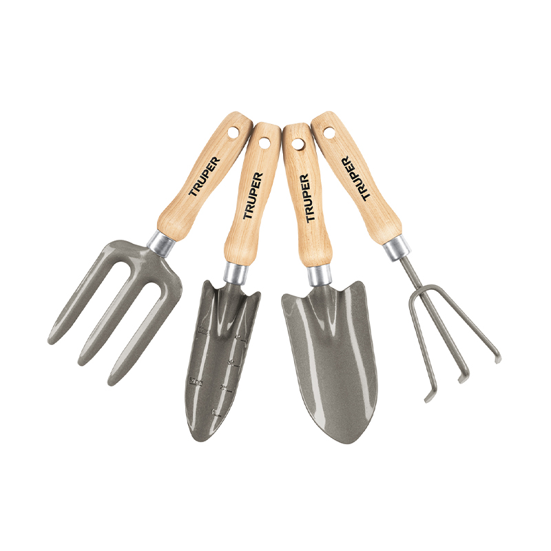 [15030] JUEGO DE HERRAMIENTRAS PARA JARDIN 6" 4 PZAS TRUPER