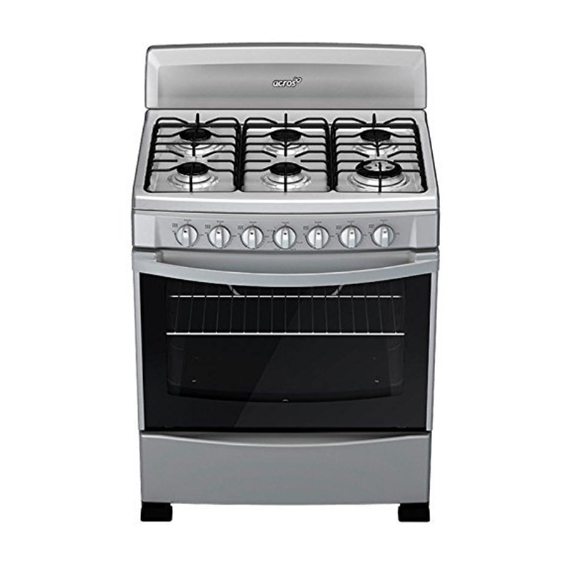 [AF5434D] ESTUFA 30P DE PISO ENC ELECTRONICO 6 QUEMADORES TITANIO ACROS