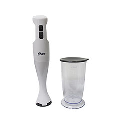 BATIDORA INMERSION 2VEL 250W CON VASO BLANCO/ROJO OSTER