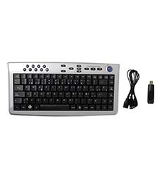 [176460] TECLADO INALAMBRICO USB NEGRO MANHATTAN