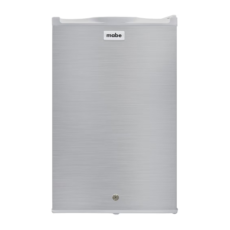 FRIGOBAR 4P3 PUERTA CERRADURA ACERO INOXIDABLE PLATA MABE