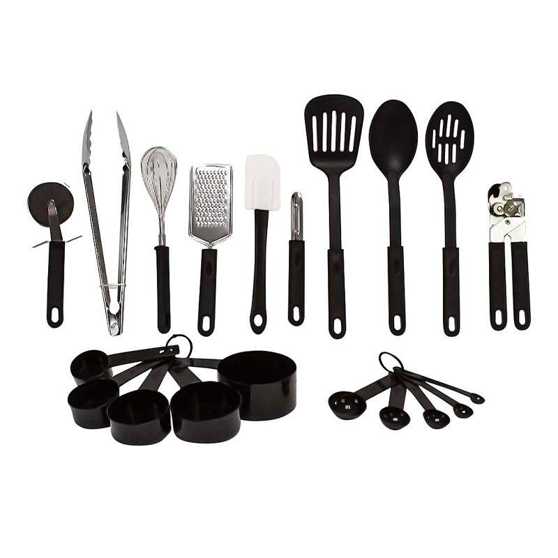 COMBO DE UTENSILIOS DE COCINA KITCHEN 20 PZS CON MANGO DE NYLON 128641.20 PED.22 24 3834 2003041