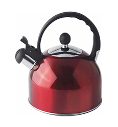 TETERA 3LTS SILBADORA DE ACERO INOX ROJA YAJAD