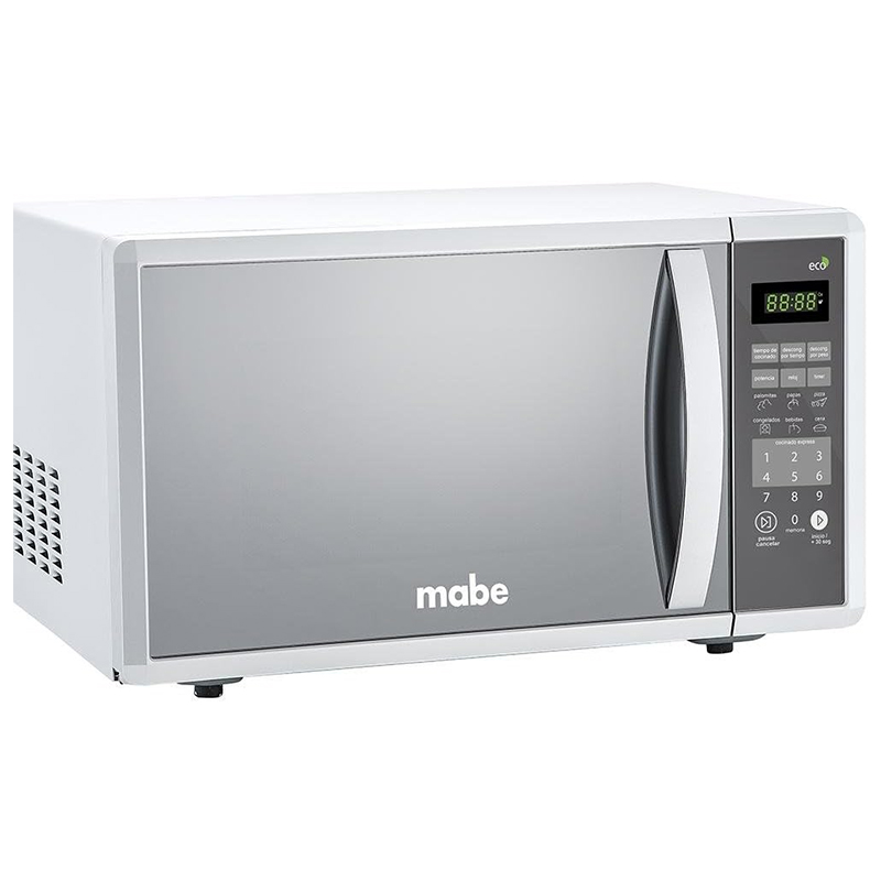 HORNO MICROONDAS 1.1P3 APERTURA DE MANIJA PLATA ACABADO ESPEJO MABE