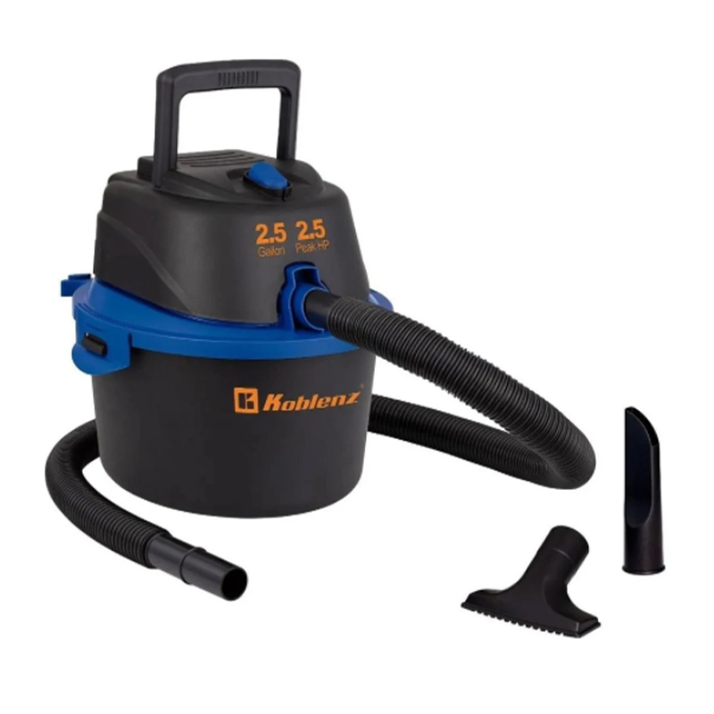 ASPIRADORA SECO MOJADO 2.5 GAL MULTIUSOS NEGRA KOBLENZ