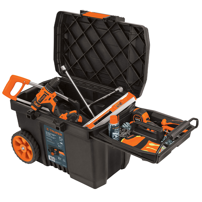 CAJA DE HERRAMIENTAS 23P CON RUEDAS TRUPER