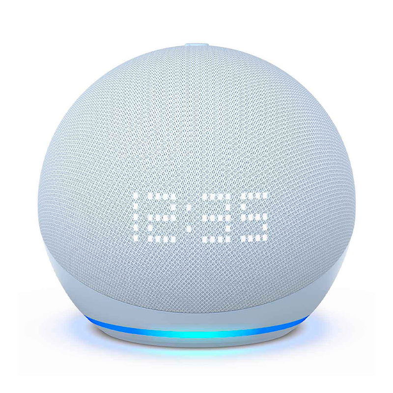 ECHO DOT ASISTENTE DE VOZ 5TA GENERACIÓN CON RELOJ, INALÁMBRICO, WIFI, BLUETOOTH, AZUL