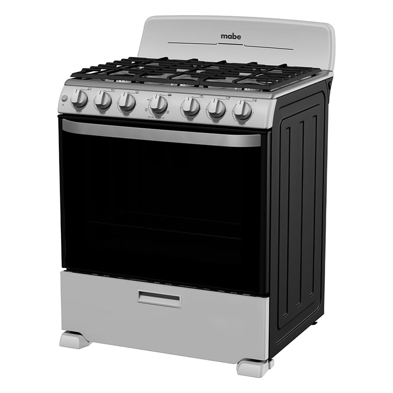ESTUFA 30P DE PISO ENC ELECTRONICO 6 QUEMADORES PLATA
