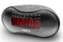 RADIO RELOJ DESPERTADOR AM/FM, PANTALLA LED DE 0.6" COLOR ROJO