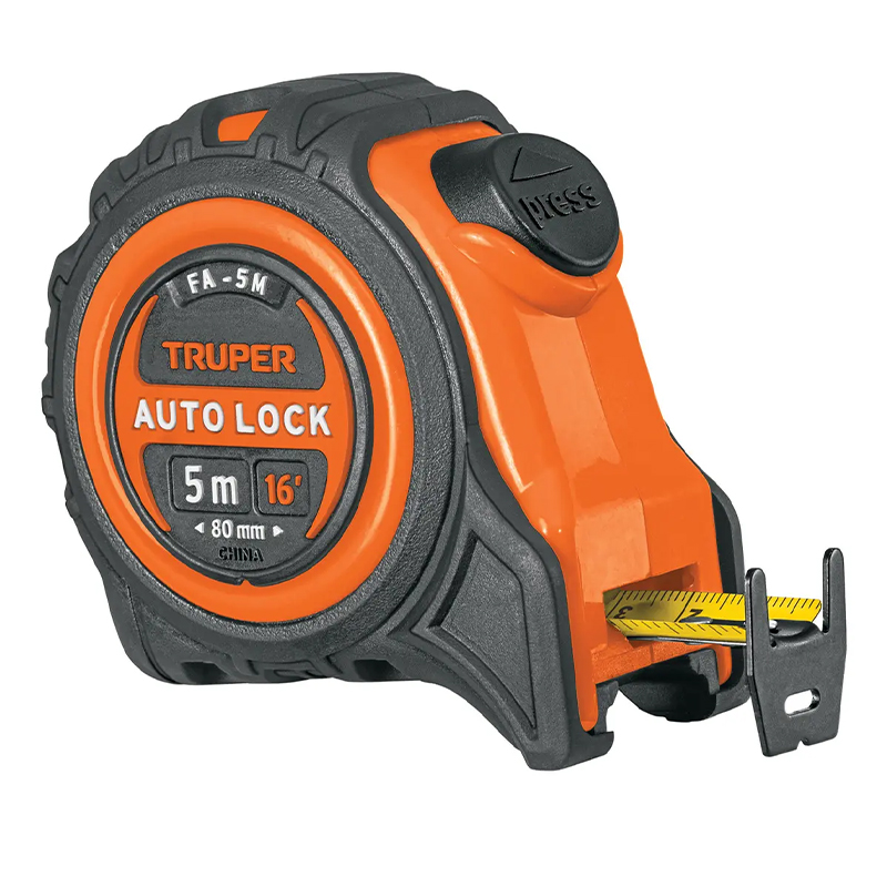FLEXÓMETRO AUTO-LOCK CONTRA IMPACTOS 5 M CINTA 19 MM, TRUPER