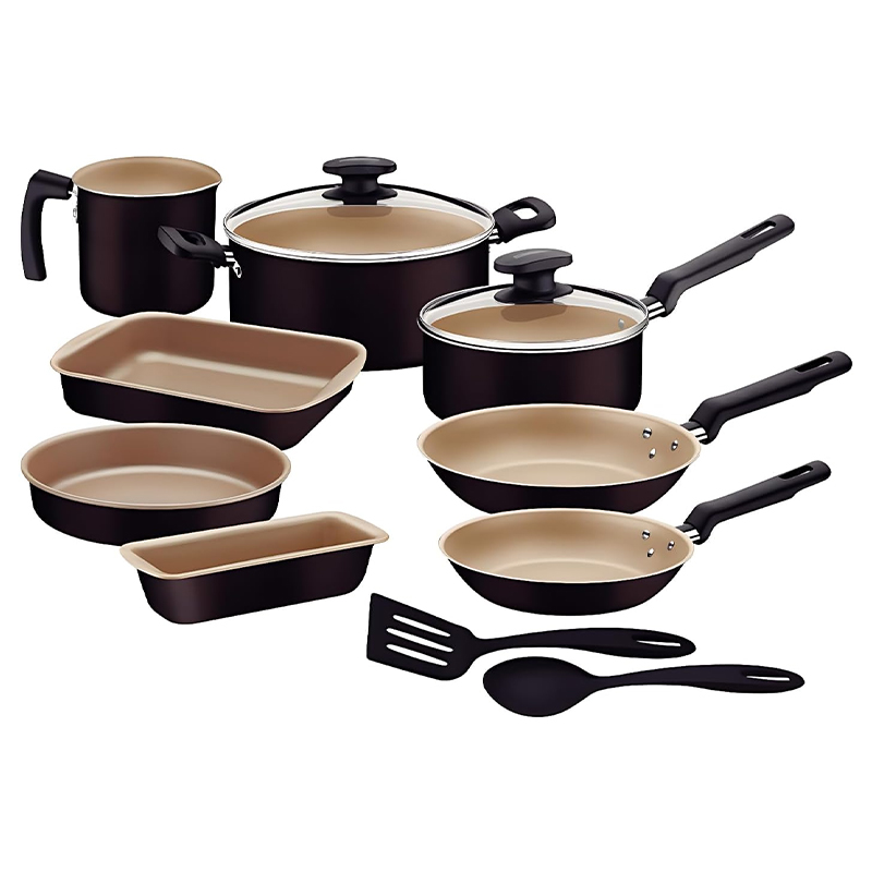 BATERÍA DE COCINA TRAMONTINA 12 PIEZAS NEGRA