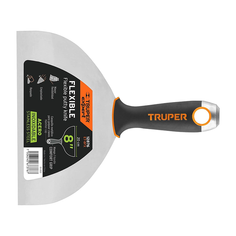 ESPÁTULA FLEXIBLE 8" ACERO INOX. MANGO COMFORT GRIP, EXPERT