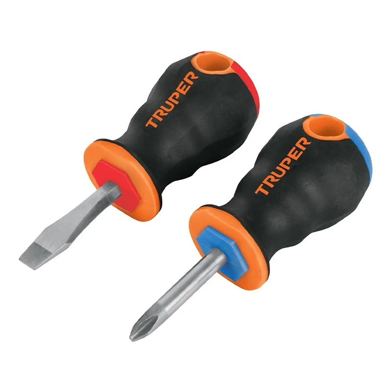 DÚO DE DESARMADORES 1/4" X 1-1/2" MANGO COMFORT GRIP, TRUPER