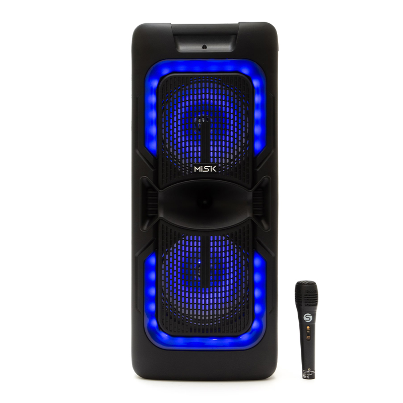 BAFLE BLUETOOTH DE 2X8 USB SD TWS MISIK AMPLIFICADO