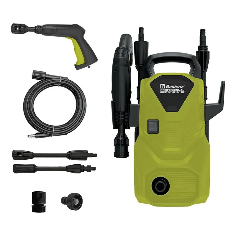 HIDROLAVADORA 120V 1400 PSI ACCESORIOS 5.5 L/MIN VERDE/NEGRO KOBLENZ (copia)